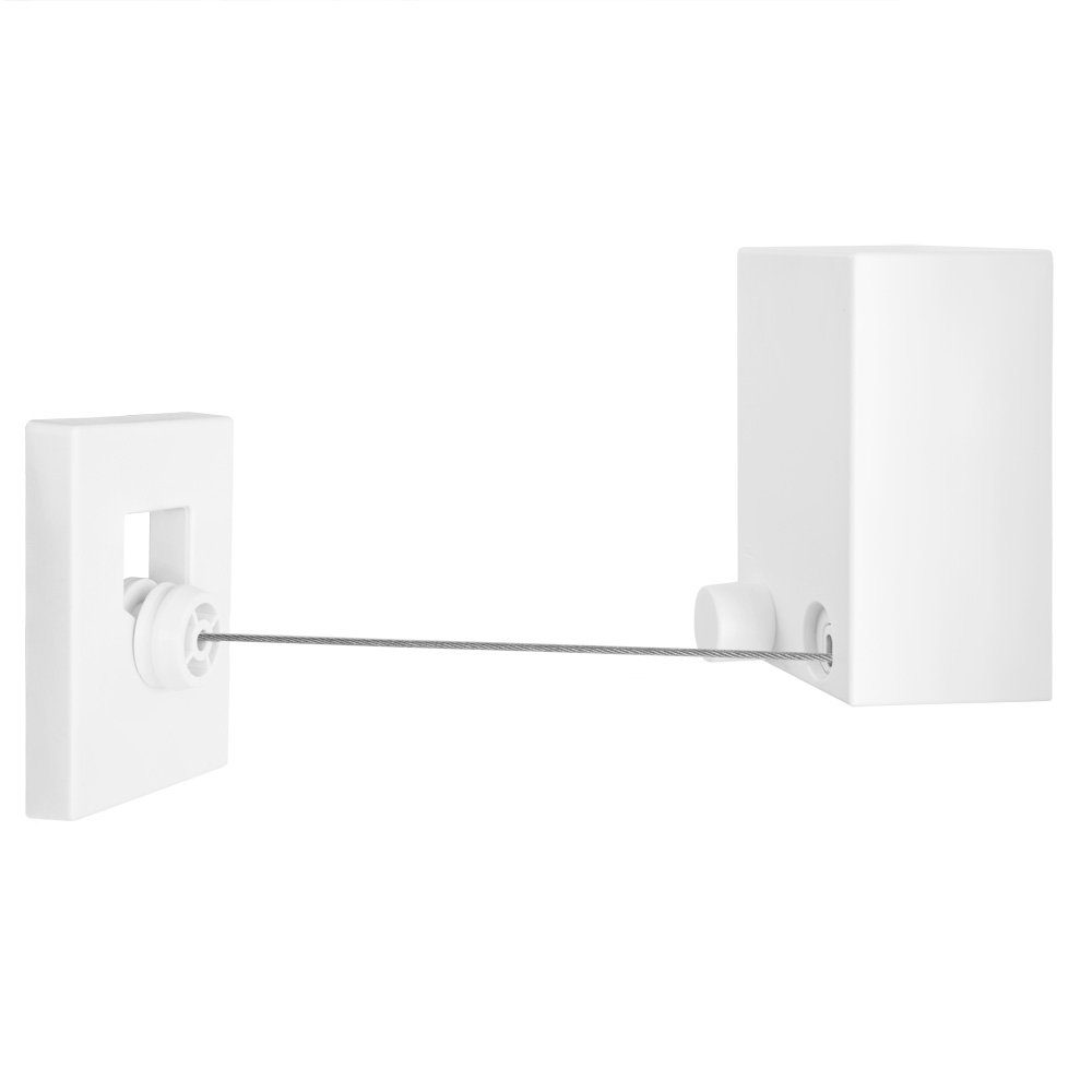 Kingpower Wand-Wäscheleine Wäscheleine Ausziehbar Weiß Wandmontage 4,20 m Wäsche trocknen Leine