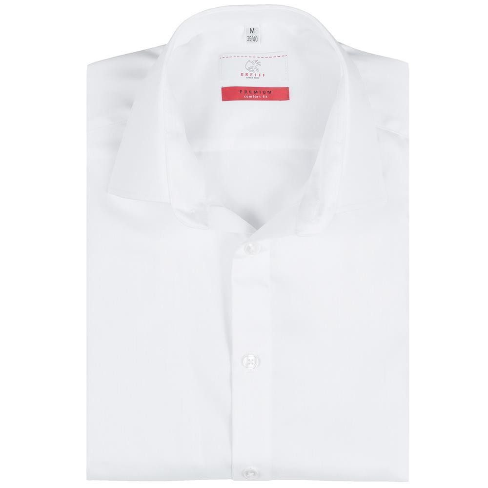 GREIFF Kurzarmhemd Greiff Corporate Hemd PREMIUM Herren OEKO TEX® Comfort Fit Weiß
