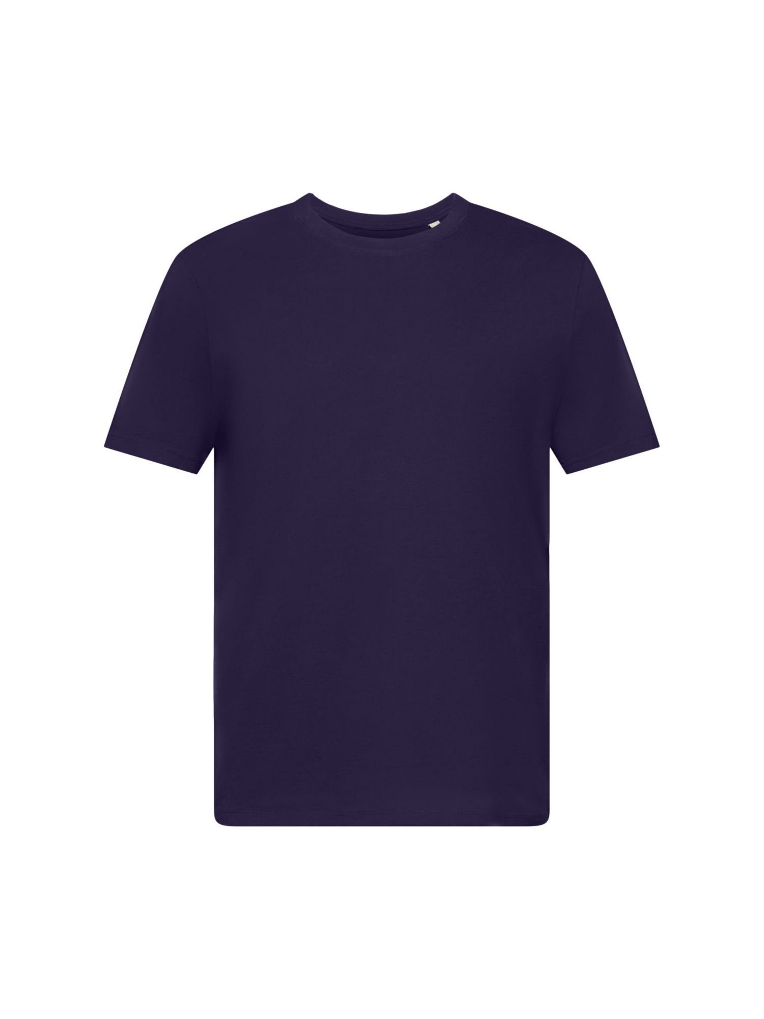 Esprit T-Shirt Rundhals-T-Shirt, 100 % Baumwolle (1-tlg) DARK BLUE