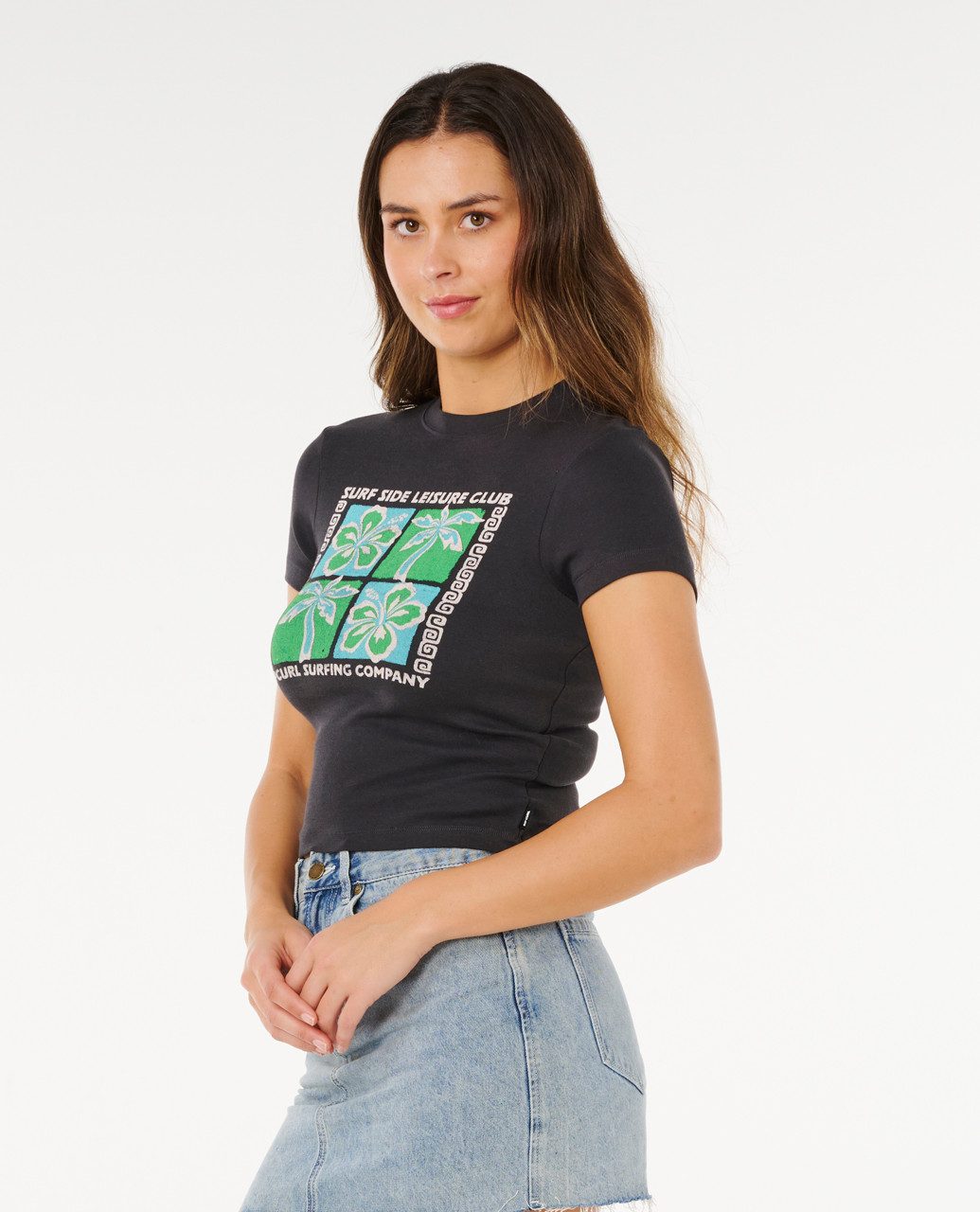 Rip Curl Print-Shirt Surf Side Fitted T-Shirt