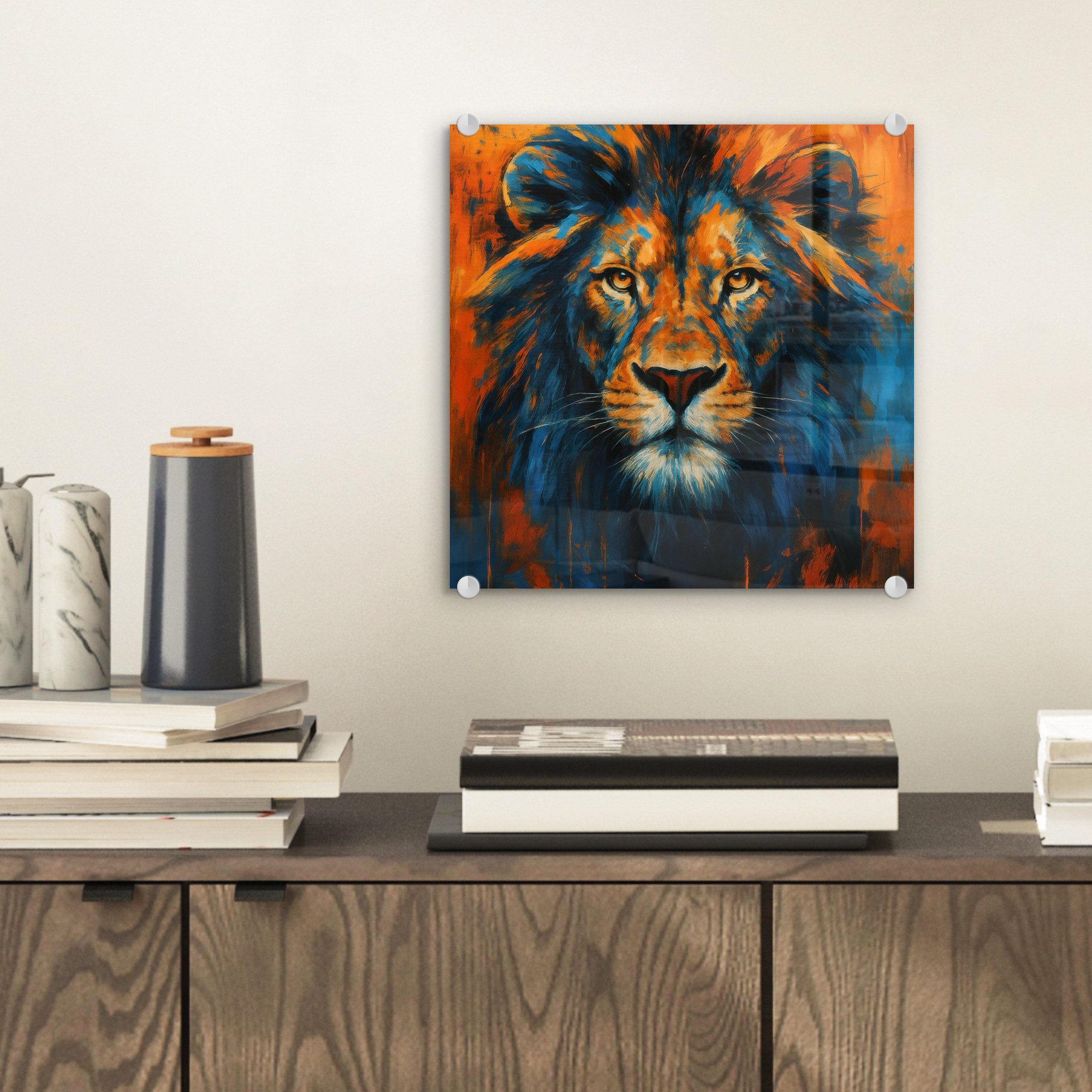 MuchoWow Acrylglasbild Kunstdrucke - Löwenkopf - günstig online kaufen