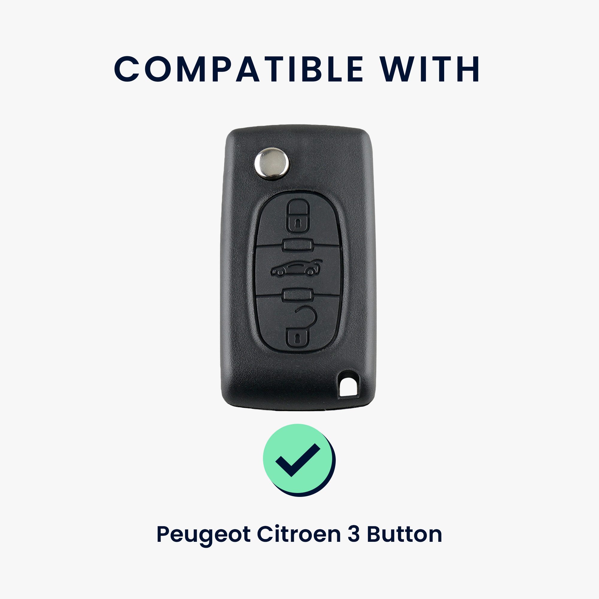 kwmobile Schlüsseltasche Hülle für Peugeot Citroen 3-Tasten Autoschlüssel ( günstig online kaufen