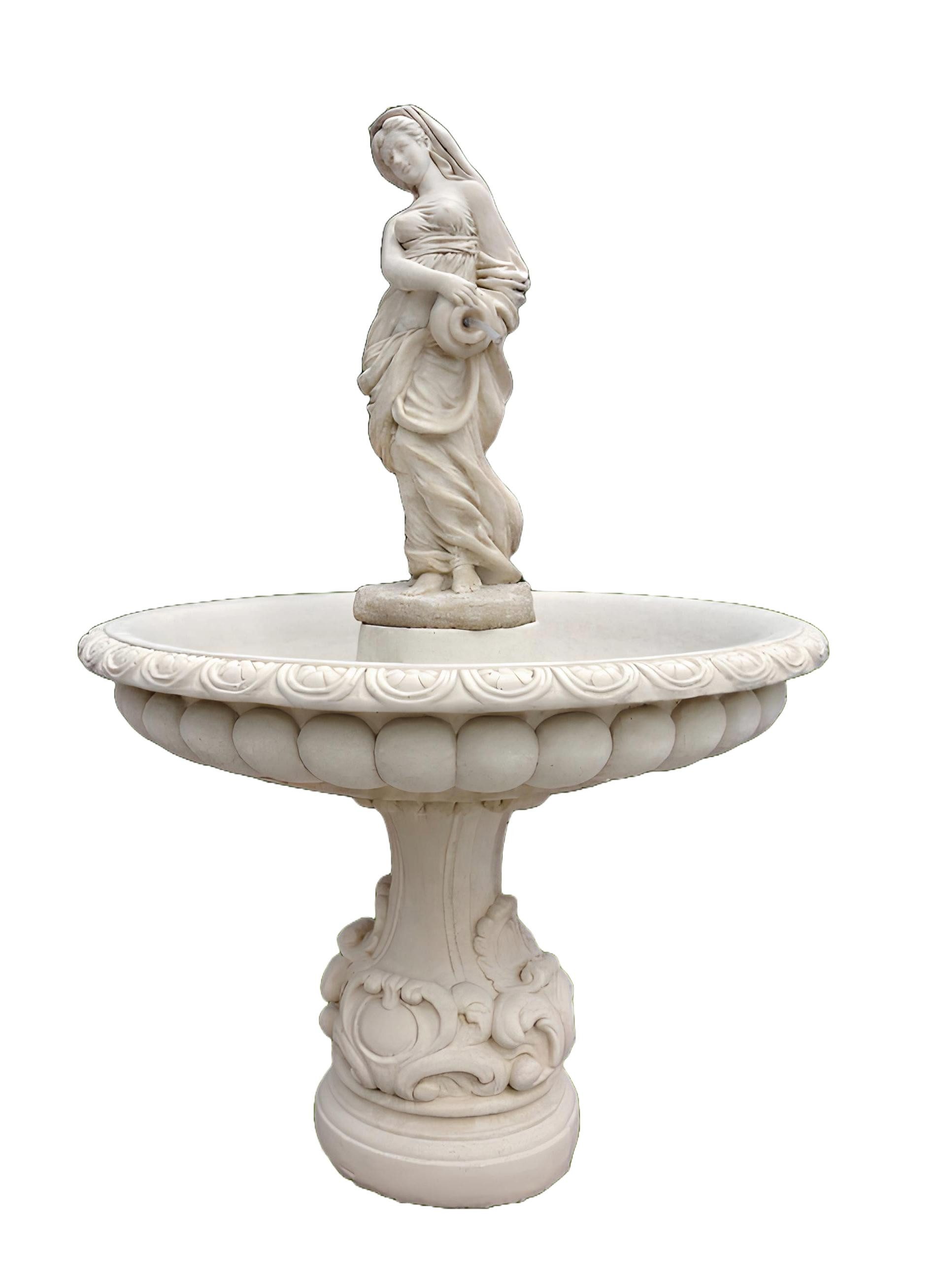 Xlmoebel Gartenbrunnen Zierbrunnen Aracena aus Steinguss für mediterrane Gartenatmosphäre, (Artikel 1074), Hergestellt in Europa