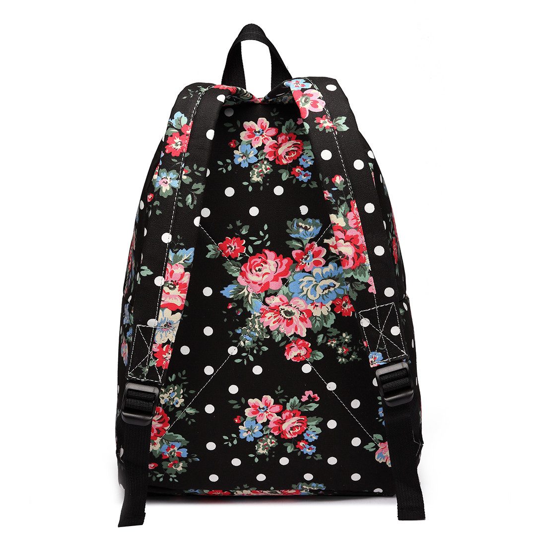 KONO Schulrucksack Schultasche Mädchen Teenager Damen Vintage Canvas Rucksack