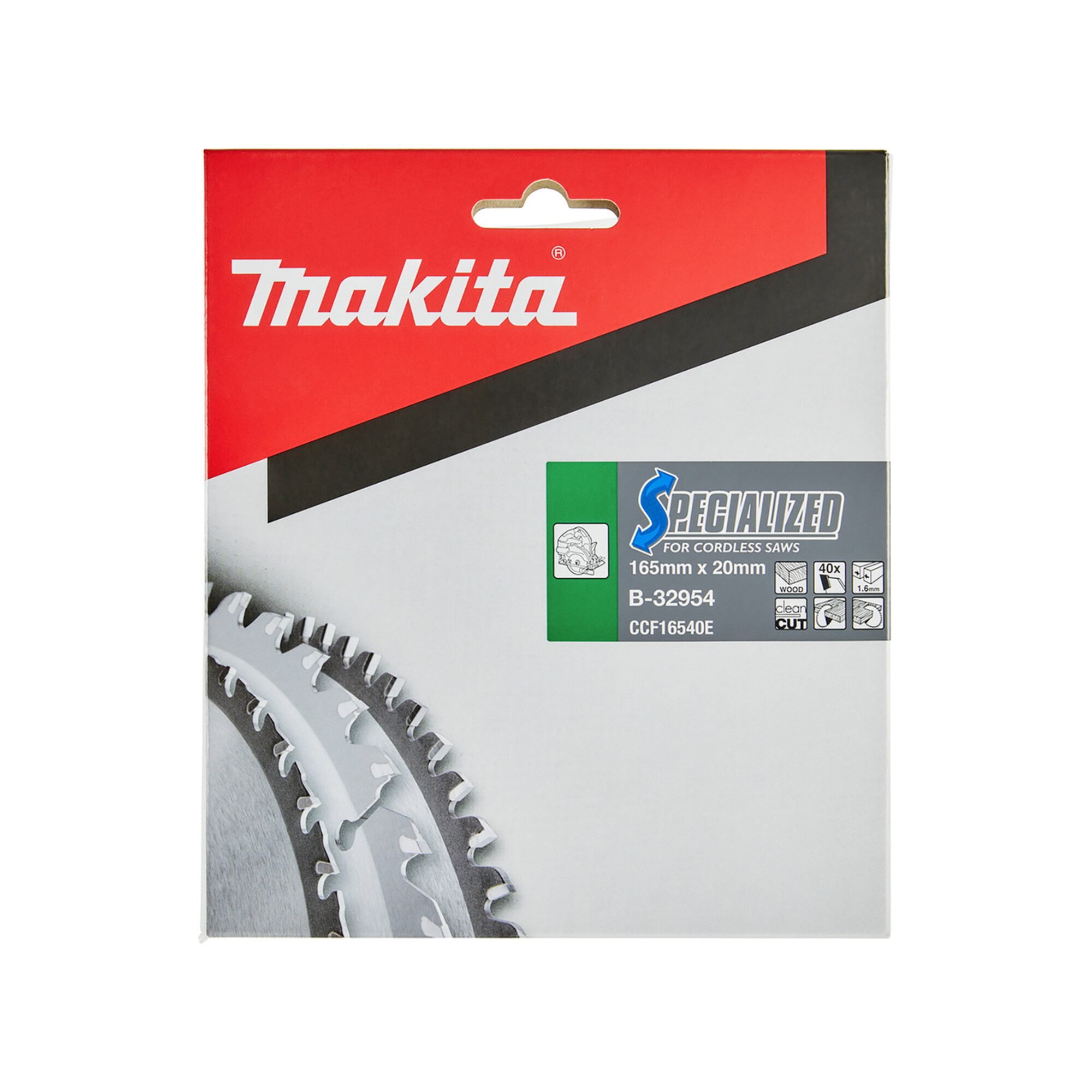 Makita Kreissägeblatt Makita Sägeblatt SPECIALIZED 165x20x40Z