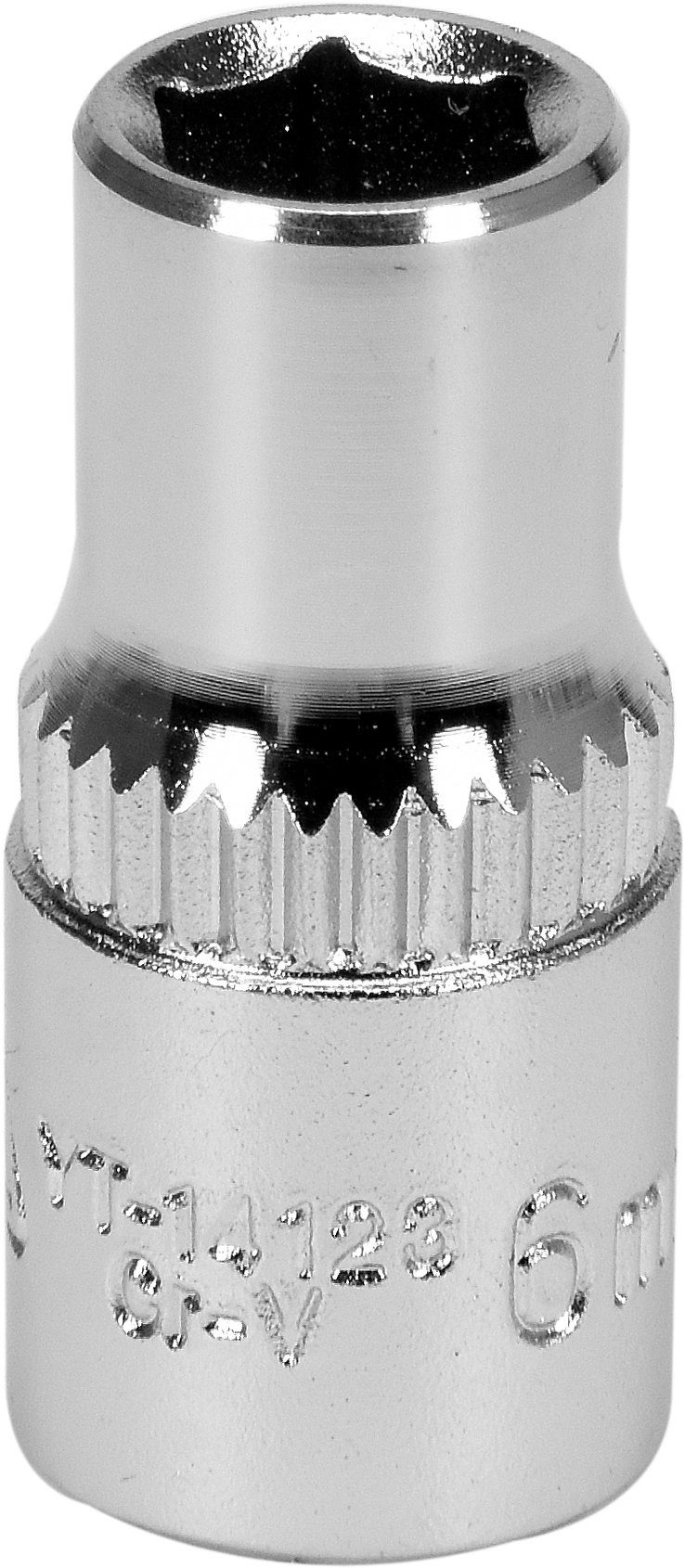 Yato Stecknuss Kurze 6-kant Stecknuss 6 mm 1/4" CV, Kurze 6-kant Stecknuss 6 mm 1/4" CV, Kurze 6-kant Stecknuss 6 mm 1/4" CV