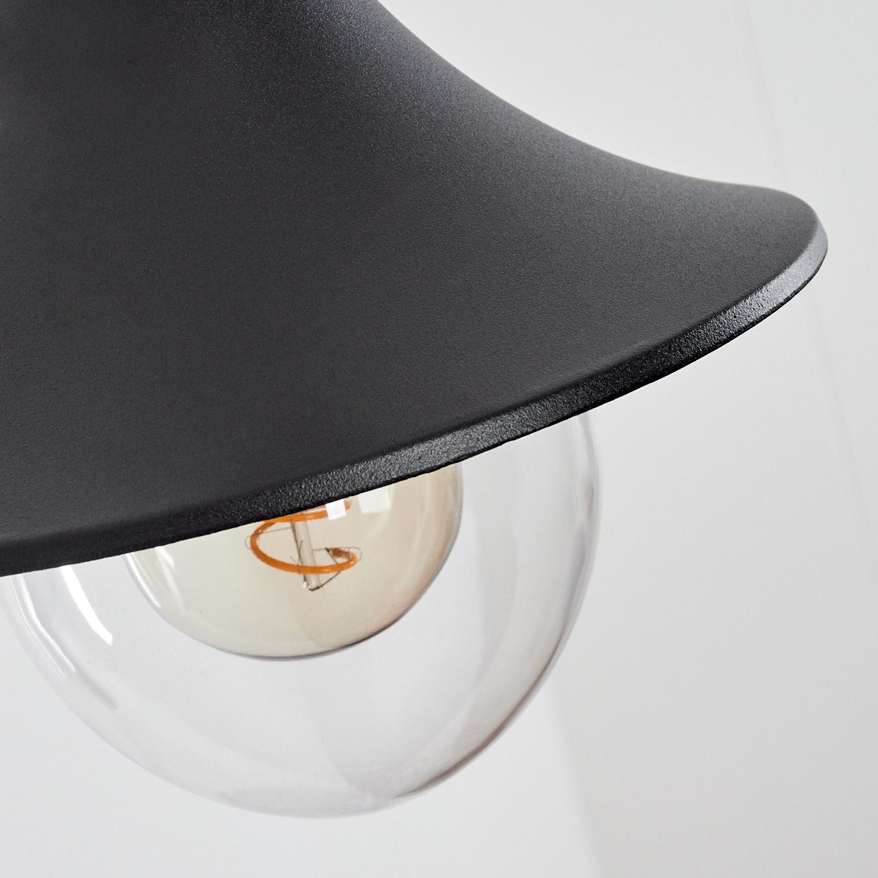 hofstein Außen-Wandleuchte »Paraolo« Außenwandlampe aus Aluguss in schwarz, ohne Leuchtmittel, 1x E27, klassische für Terrasse/Hof/Haustür, IP44