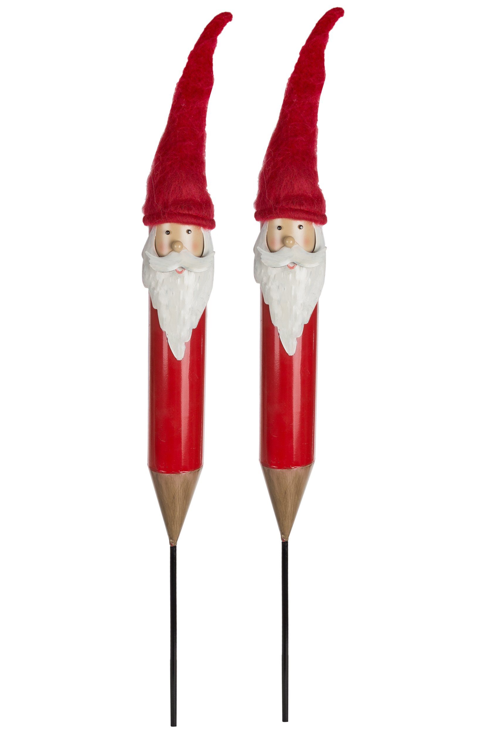 Wohnando Dekofigur Weihnachtsmann Gartenstecker 2er Set günstig online kaufen