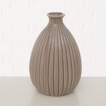 BOLTZE Dekovase 2er Set "Pilar" aus Porzellan in taube/weiß, Vase Blumenvase (2 St)