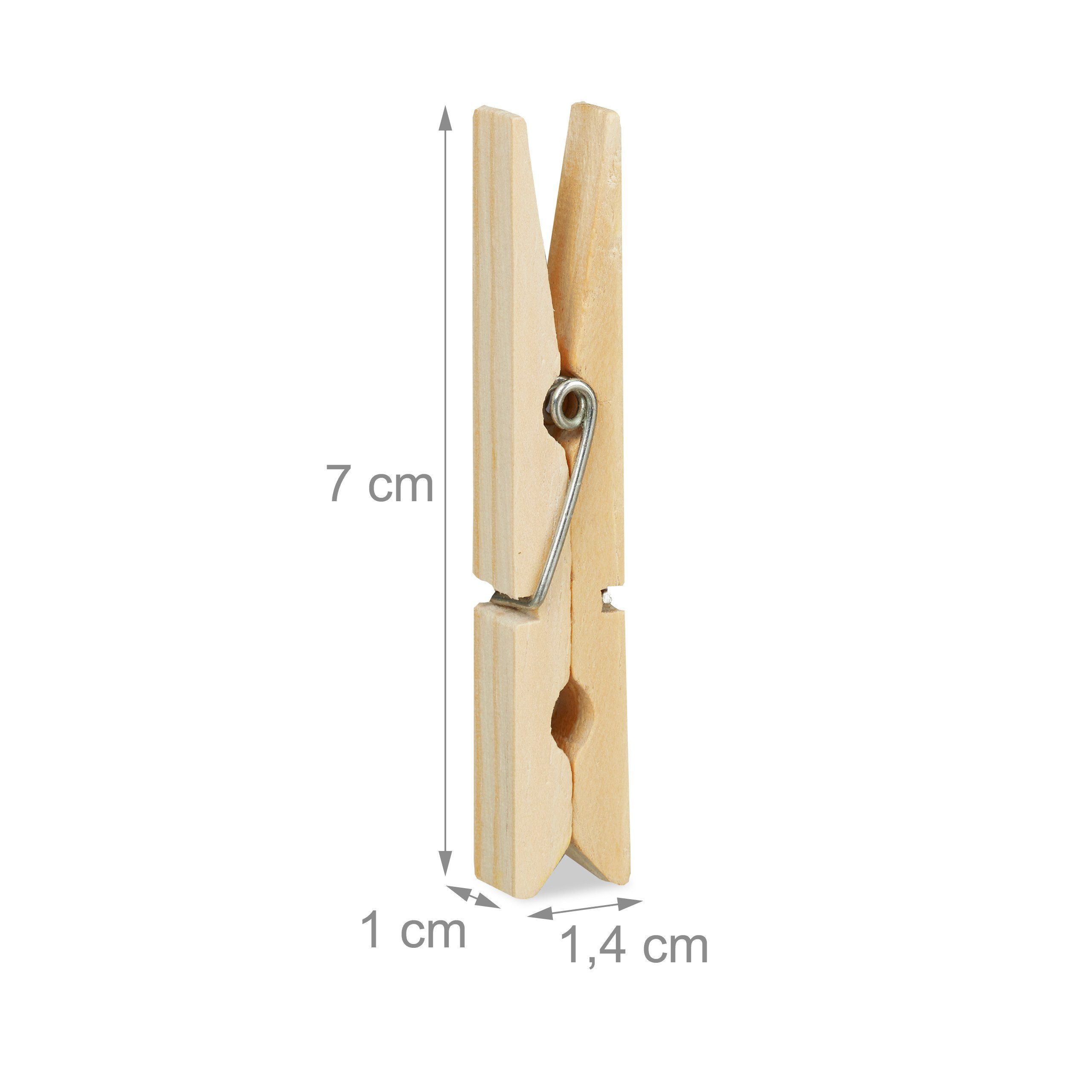 relaxdays Sockenklammer Wäscheklammern Holz 100er Set,(100-St) – Bild 4 von 5