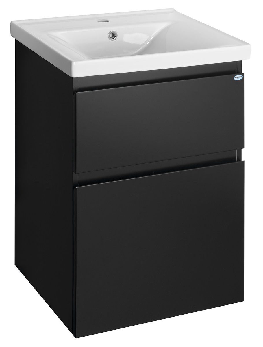 Aqualine Waschbeckenunterschrank ALTAIR Unterschrank 52x72,5x45 cm, schwarz matt Aqualine-AI655