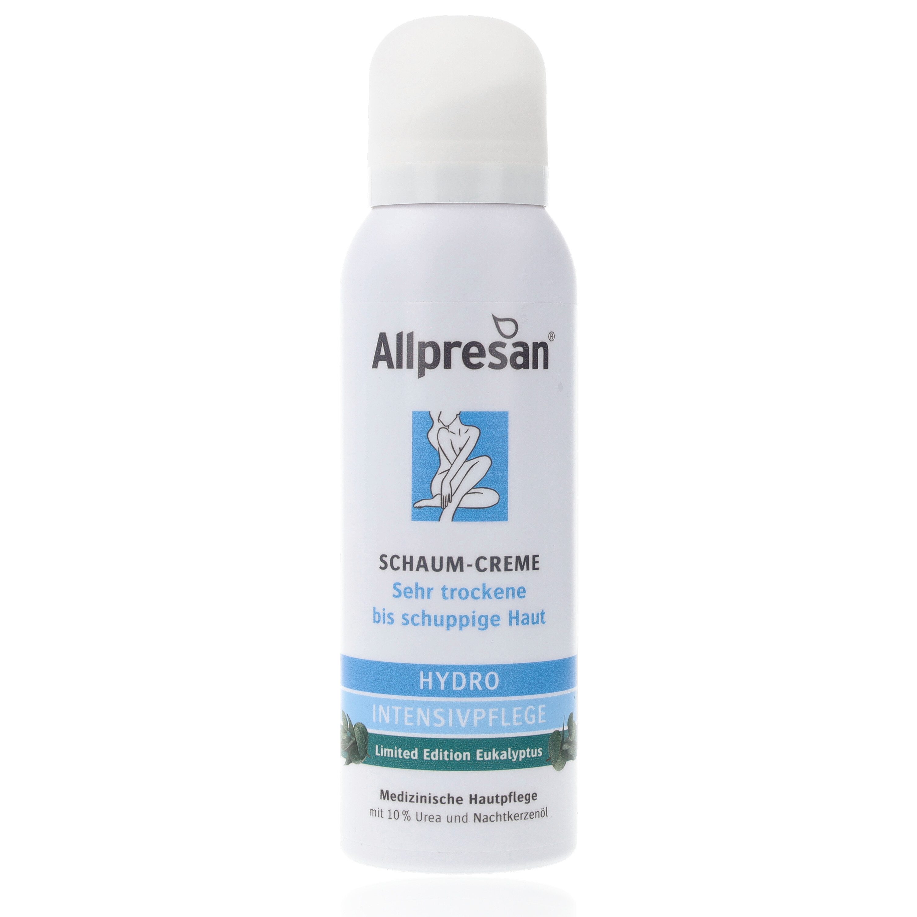 Allpresan Körperschaum Allpresan Schaum-Creme HYDRO INTENSIVPFLEGE Edt. Eukalyptus 125ml Limitierte Edition, 1-tlg., Hochwirksame Pflege bei empfindlicher, trockener Haut