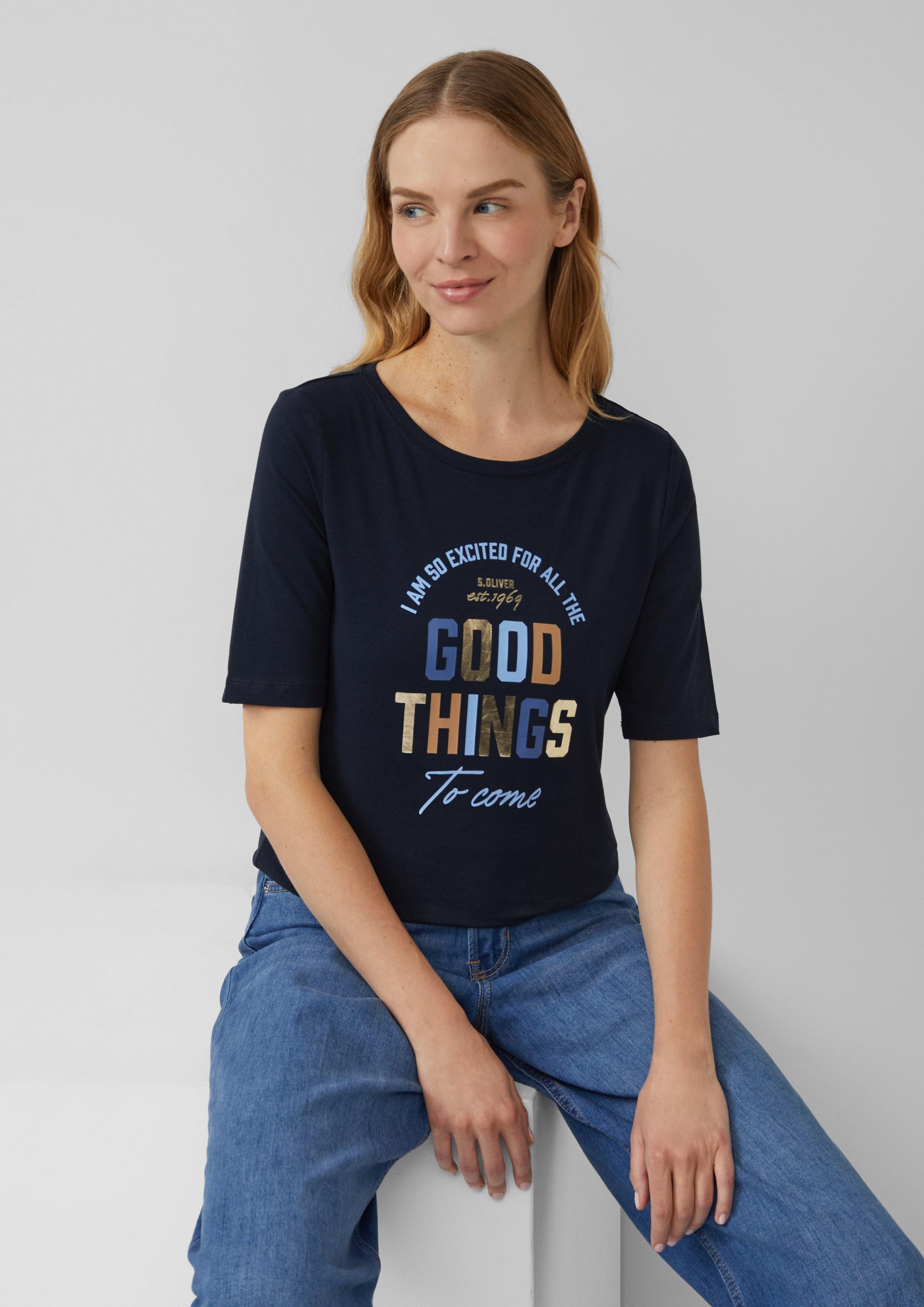 s.Oliver Kurzarmshirt T-Shirt im Slim Fit günstig online kaufen