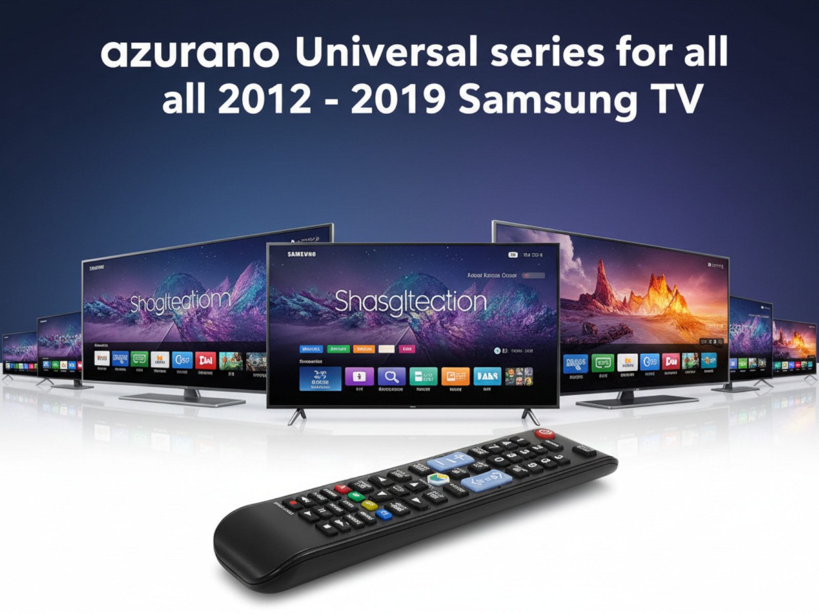azurano Ersatz für SAMSUNG BN59-01198Q, TM1250A Universal-Smart-TV-Fernbedienung (universal, passt für 2012-2019 SAMSUNG TV)