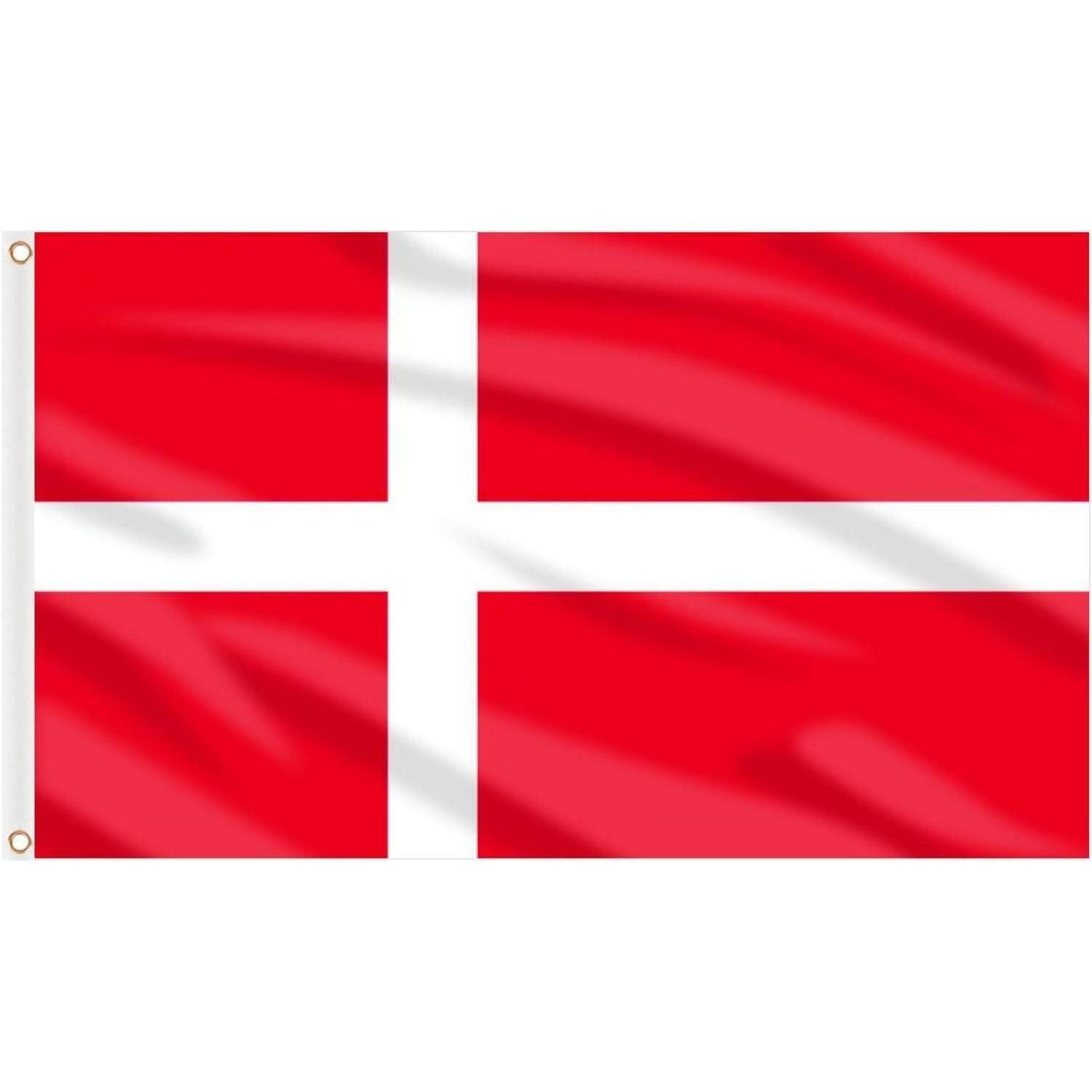 LuxusKollektion Flagge Flagge Dänemark 90x150cm Messing Ösen Fußball 1 Stück Dänemark Flagge