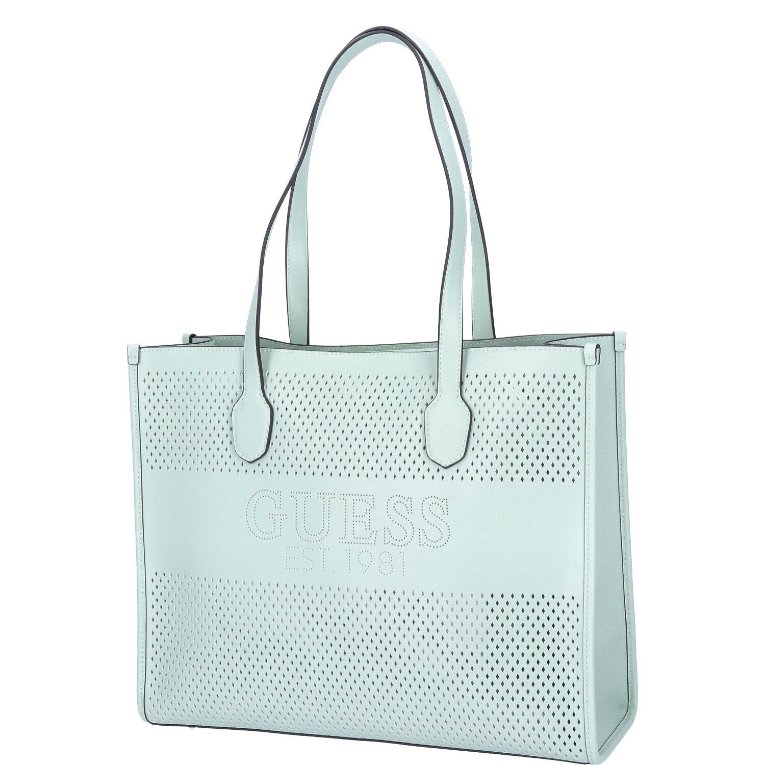 Umhängetasche GUESS Damen Shopper Katey Perf mint