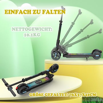 Evercross Miniscooter, Elektroroller Kinder ab 6-16 Jahre,Max 15km/h, Elektro kickscooter,LED