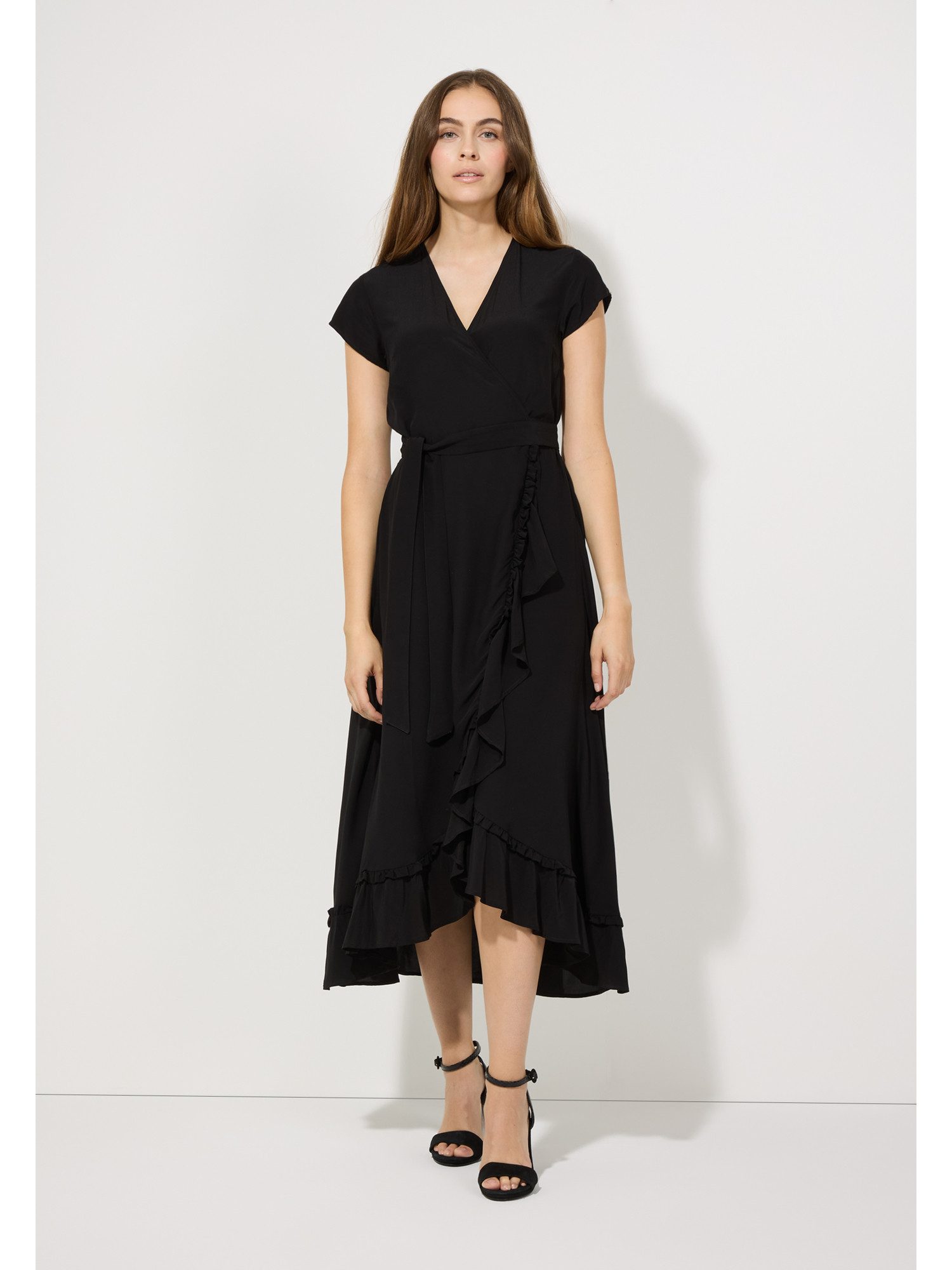 MORE&MORE Blusenkleid Maxi-Wickelkleid