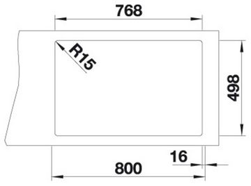 Blanco Granitspüle ETAGON 8, eckig, 51/78 cm, (1 St), inklusive 2 Gratis ETAGON-Schienen aus Edelstahl