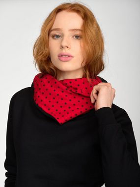 Pussy Deluxe Schalkragenpullover Black Dotties On Red Hoodie