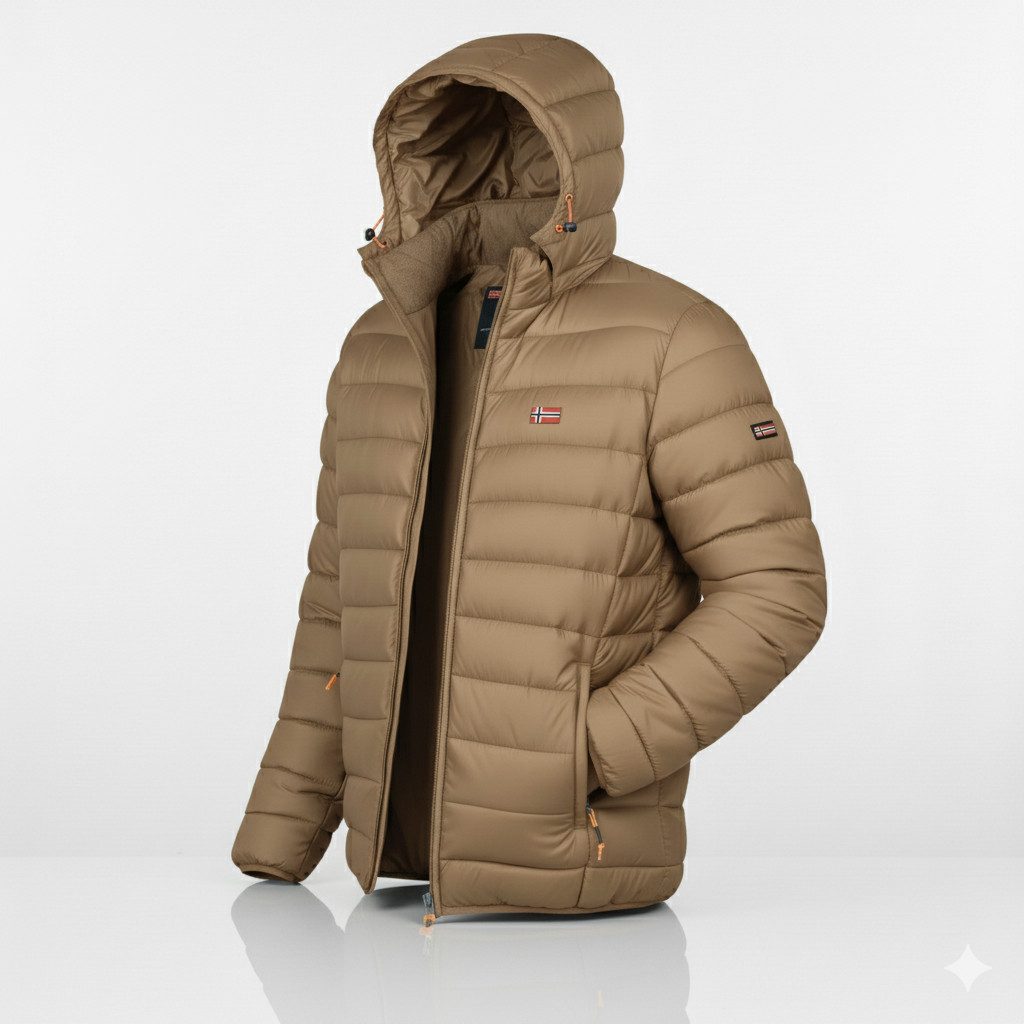 Geographical Norway Steppjacke Hochwertige Outdoorjacke AMIGOLOR mit Kapuze (1-St) Steppjacke Mit Kapuze Herbst Übergangs Jacke