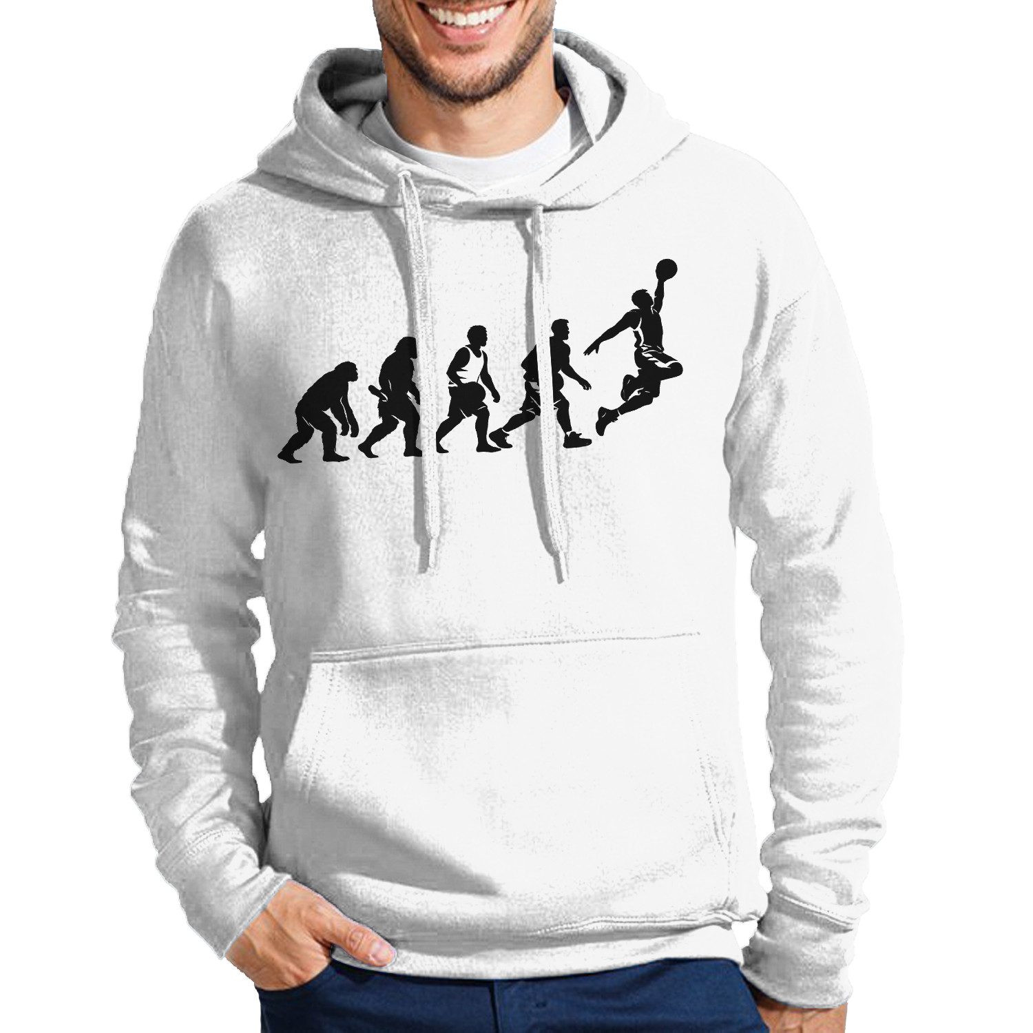 Blondie & Brownie Hoodie Evolution Basketball Herren Hoodie Print Freizeit Sport Motiv Design (Einzelstück, Einzelartikel) Evolution Basketball Dunk Hoodie Printmotiv