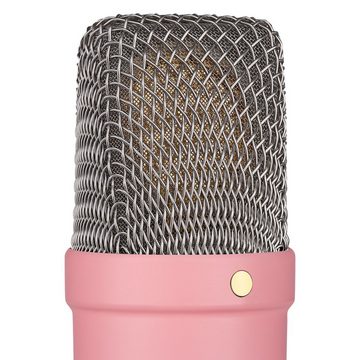 RØDE Mikrofon Rode NT1 Signature Pink Studio-Mikrofon, Mit PSA1 W Plus Gelenkarm-Stativ White