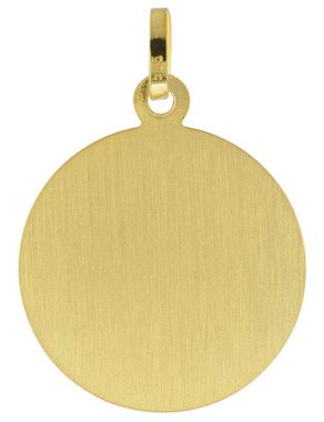 trendor Kette mit Anhänger Christophorus Anhänger Gold 585 + vergoldete Silberkette