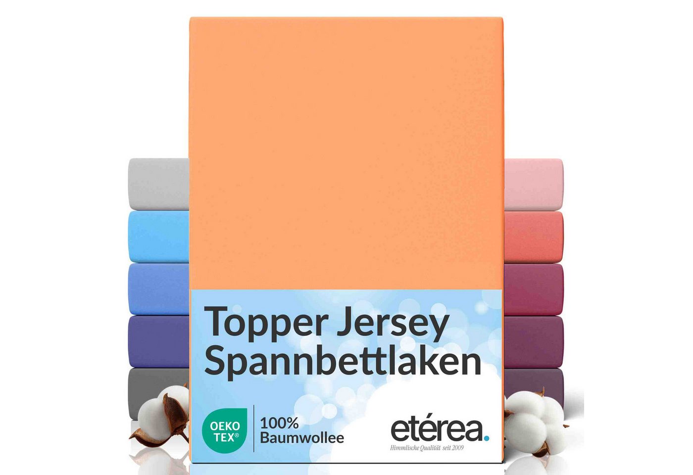 etérea Himmlische Qualität Spannbettlaken etérea Comfort Jersey Topper Spannbettlaken, Jersey, Gummizug: rundum, (1 Stück)