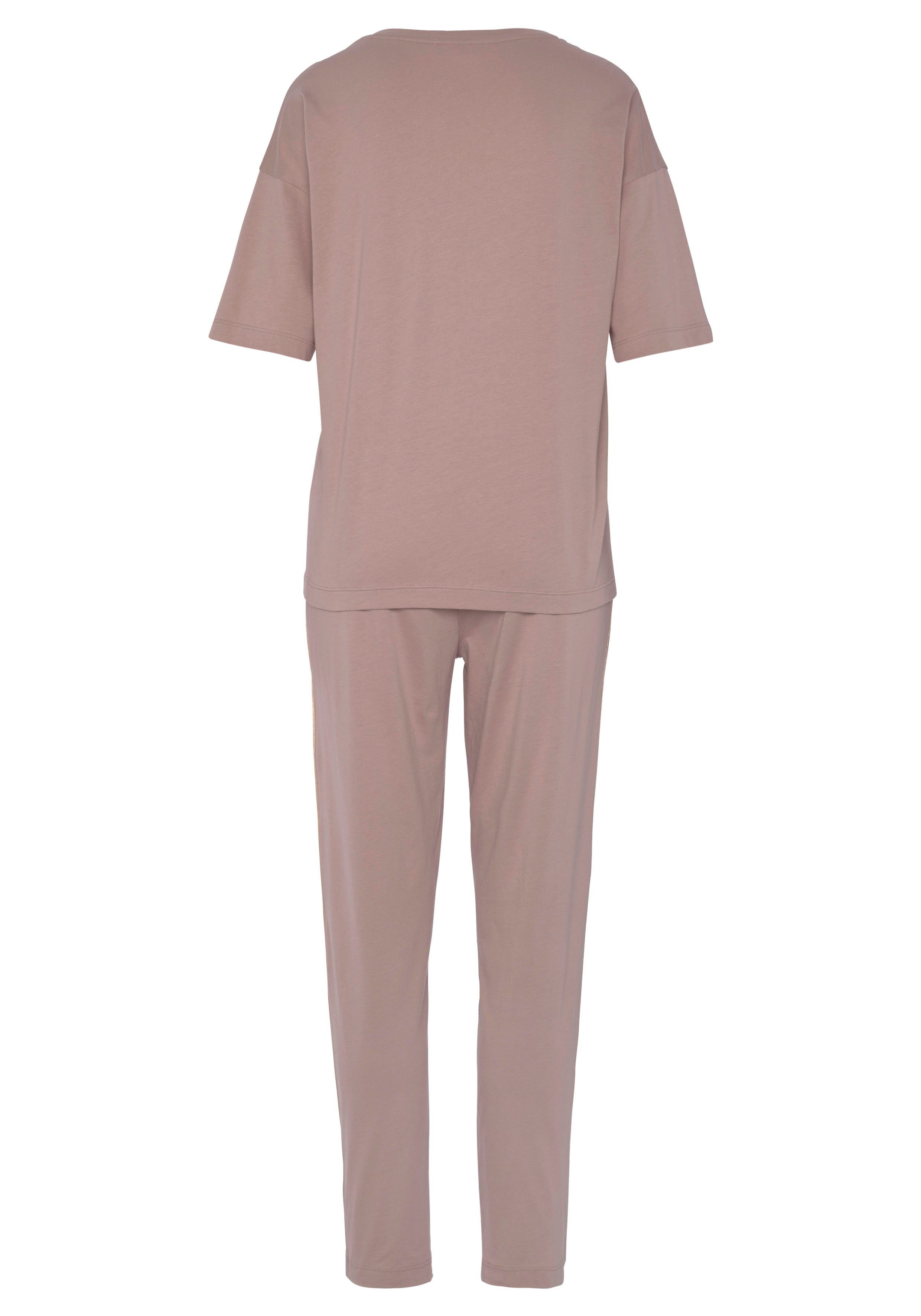 Vivance Dreams Pyjama (2 Foildruck mauve tlg) schönem mit