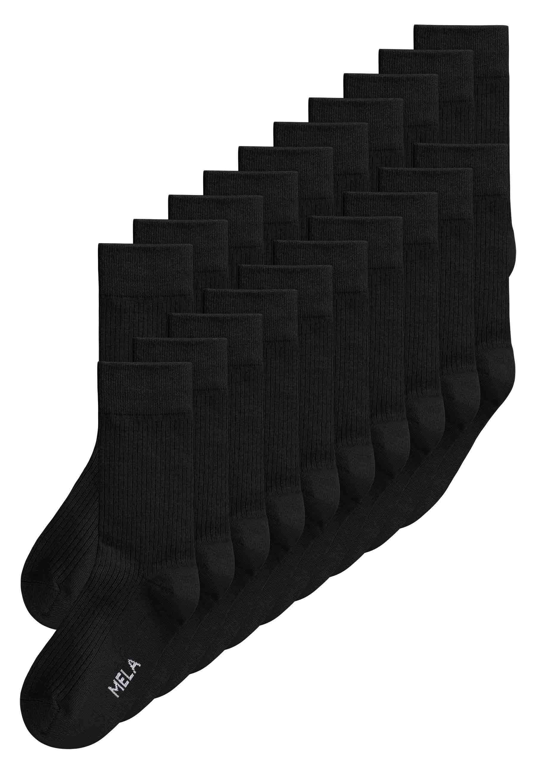 MELA Socken Bundle Ripp Socken Mehrfach Pack Nachhaltig
