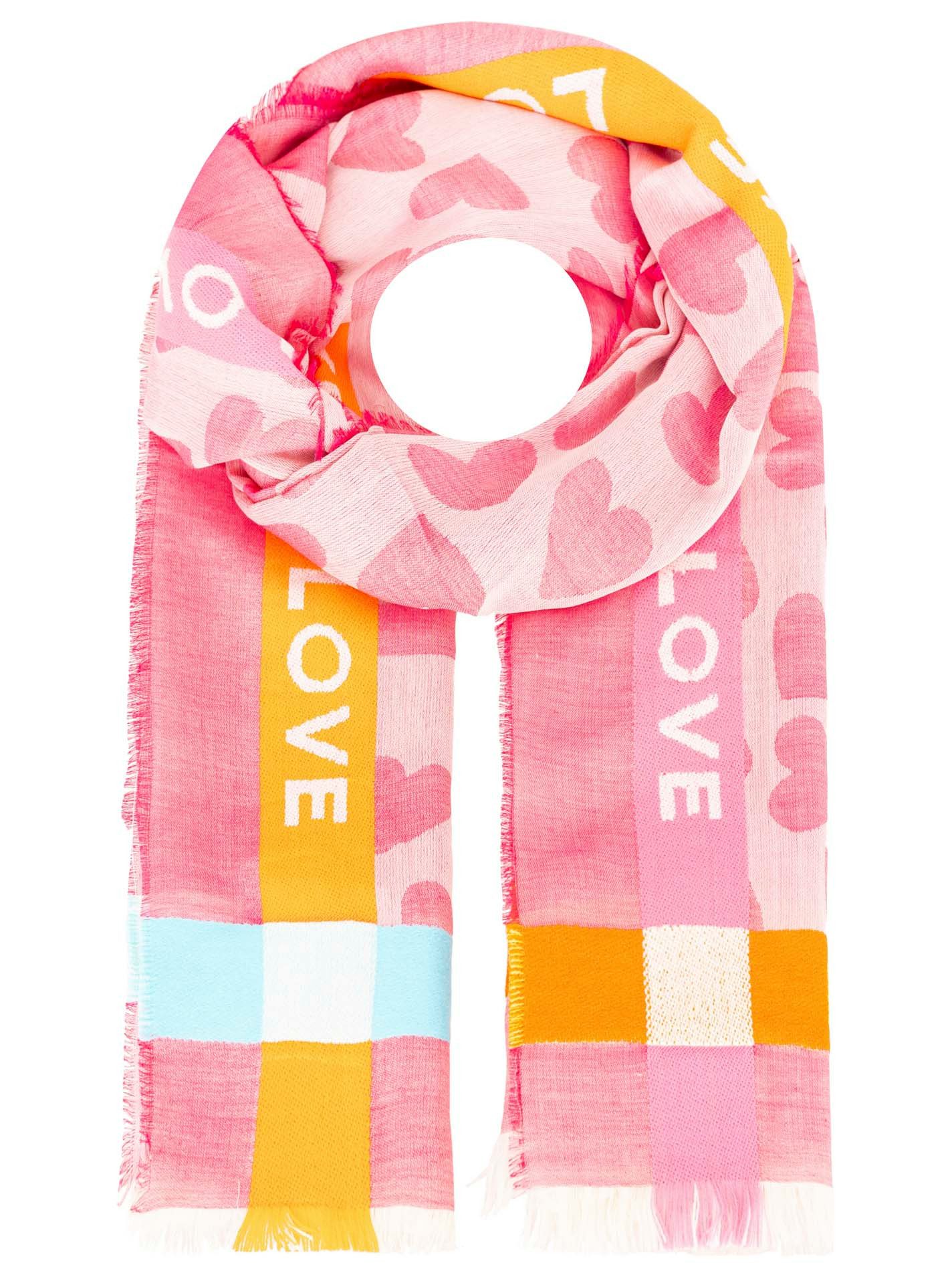 Zwillingsherz Schal "Love & More", stylischer Schal mit Schriftzug günstig online kaufen