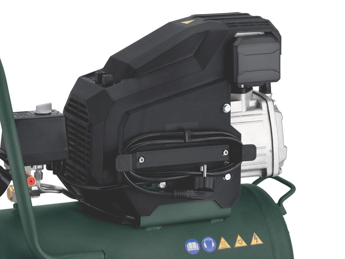 metabo Kompressor Basic 200-24, 1200 W, max. 8 bar, 24 l, 2-tlg., 1,2 kW Motorleistung, 8 bar Betriebsdruck