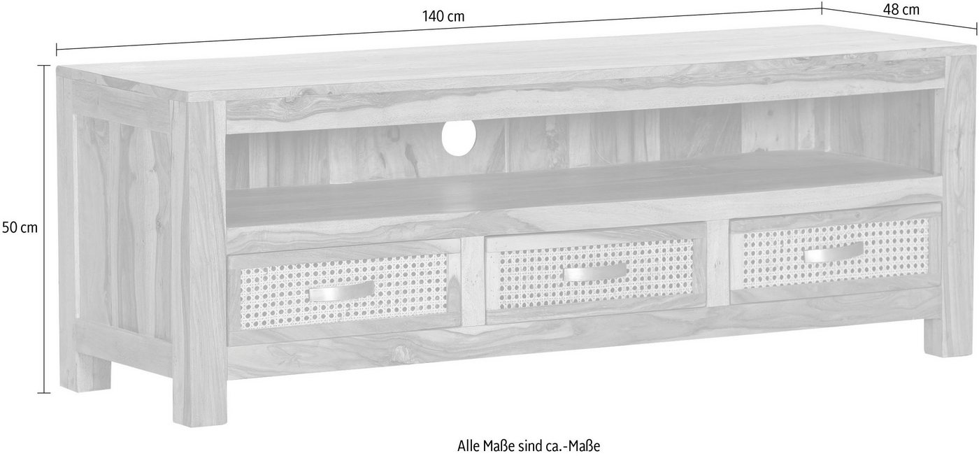 Gutmann Factory Lowboard »Zulu«, mit Wiener Geflecht-HomeTrends