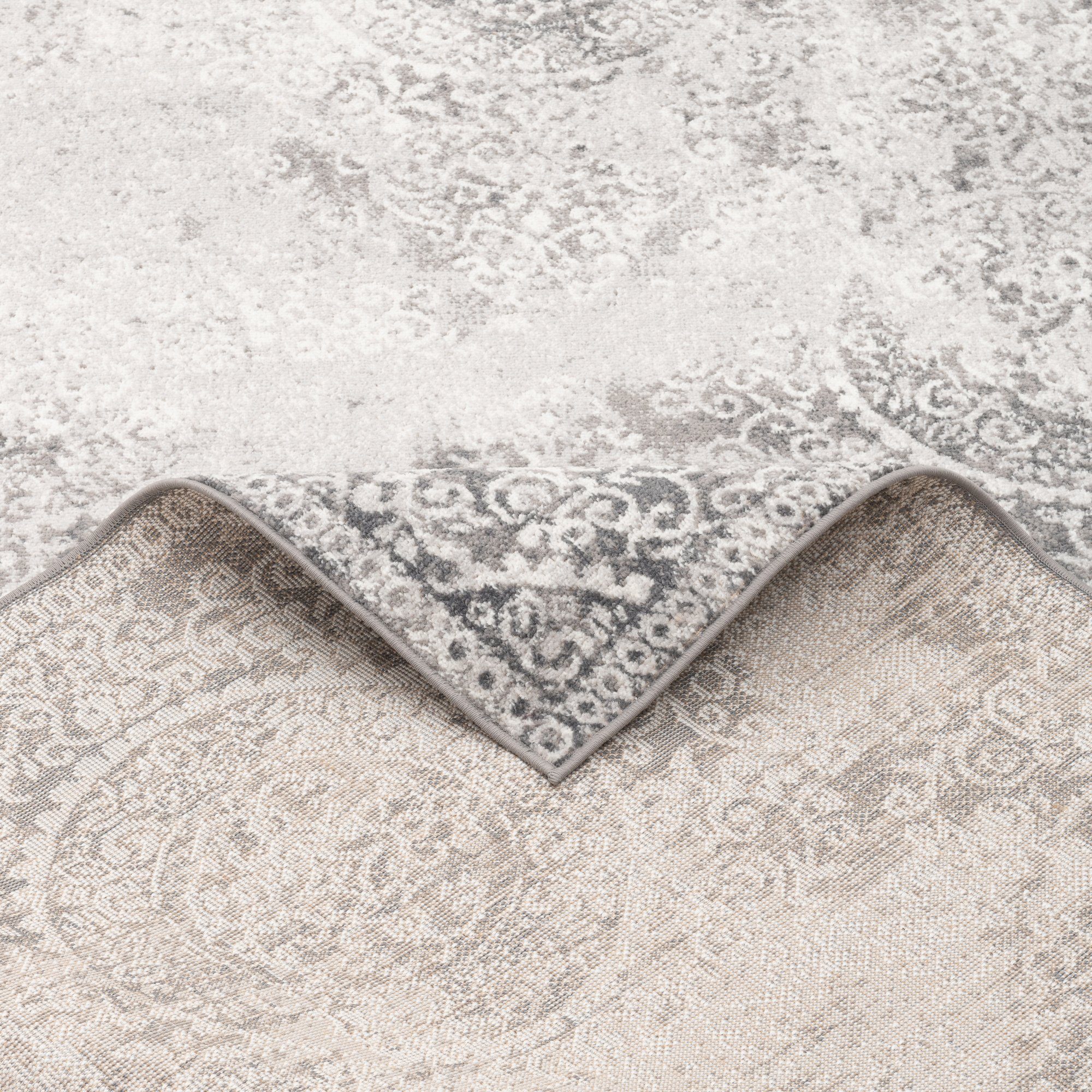 Orientteppich Designer Teppich Moderne Silbergrau Pergamon, Orient 5 Höhe: Rechteckig, mm Klassik, Vintage