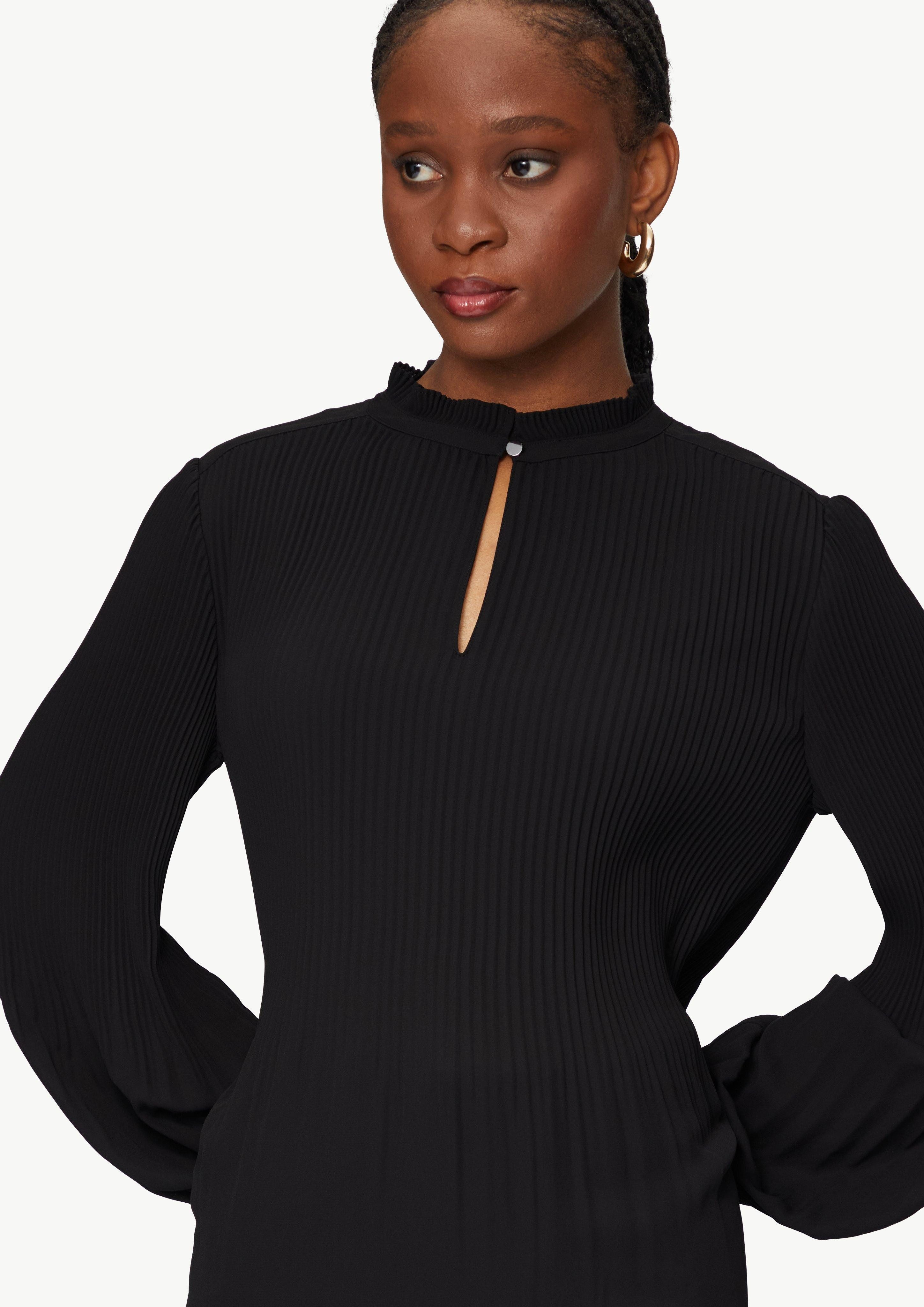 s.Oliver BLACK LABEL Langarmbluse Plissierte Bluse günstig online kaufen