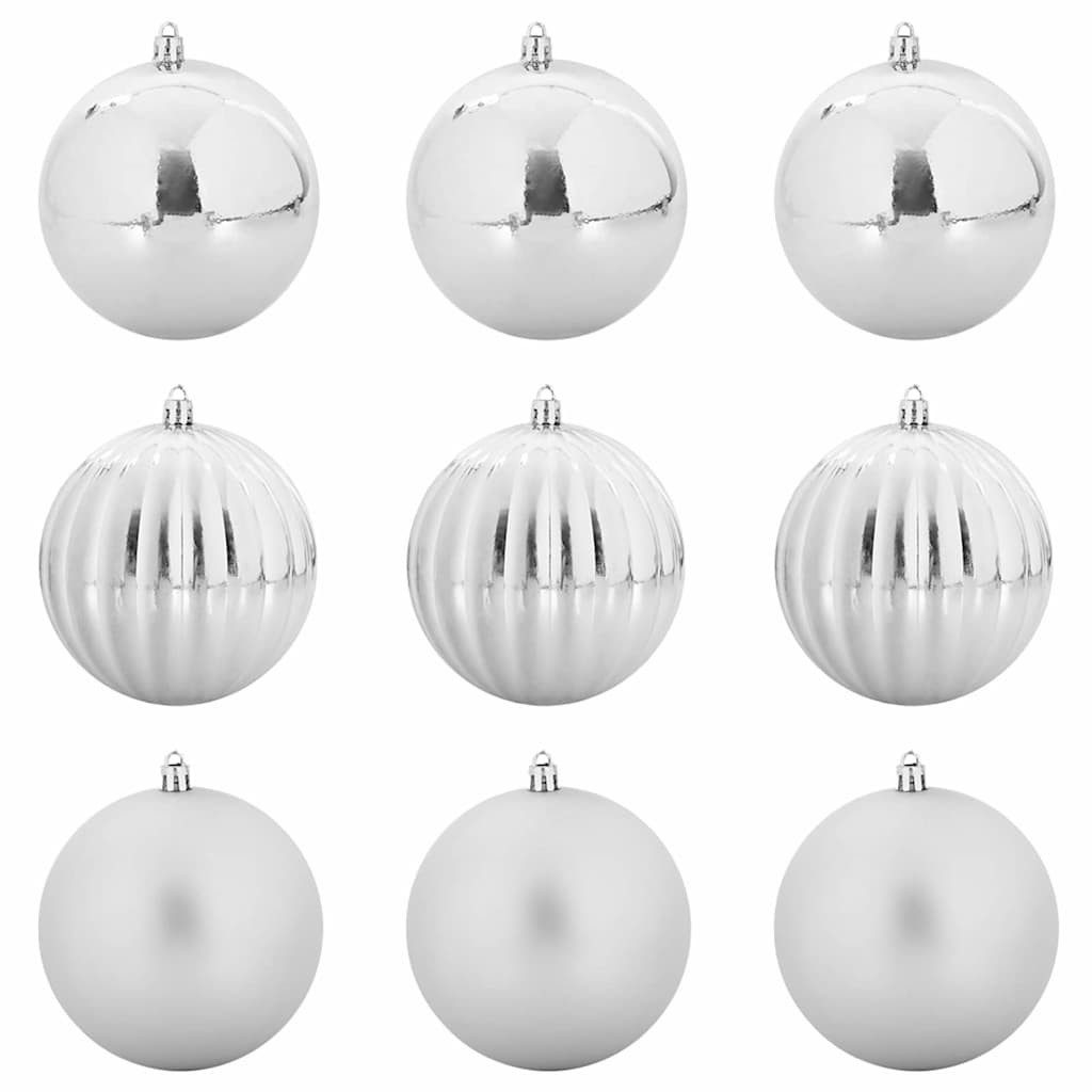 vidaXL Christbaumschmuck Weihnachtsbaumkugel Set XL 9 stk. Silber Ø 15 cm Kunststoff (9-tlg)
