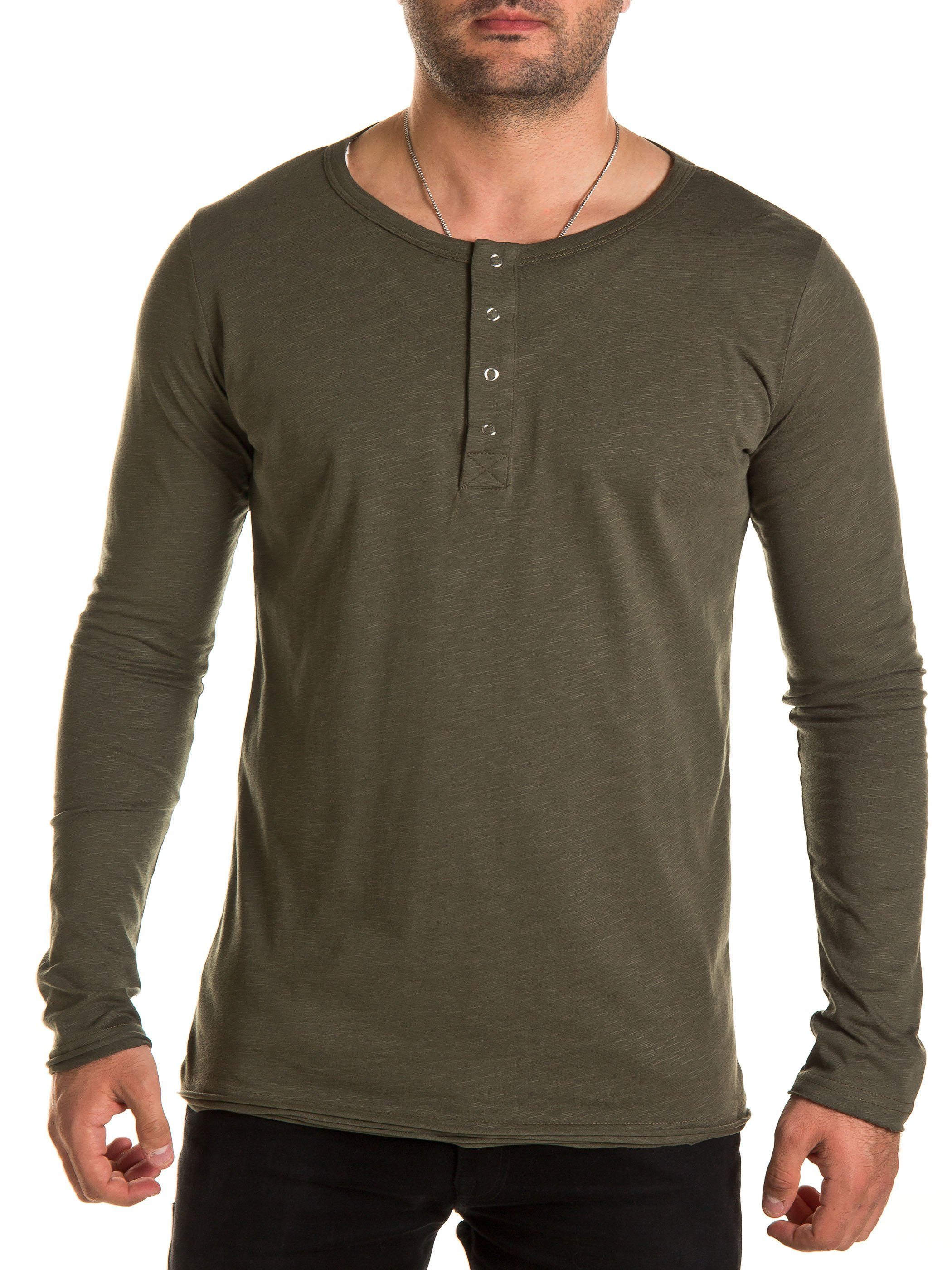 WOTEGA Langarmshirt WOTEGA - V-Neck Double Layer Longsleeve Pete aus reiner günstig online kaufen