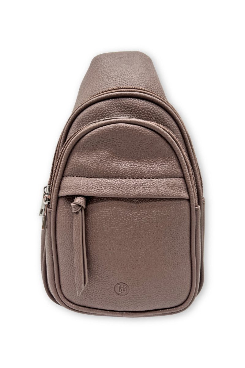 Lot83 Handtasche Rucksack Damen - FAYA - lever, taupe