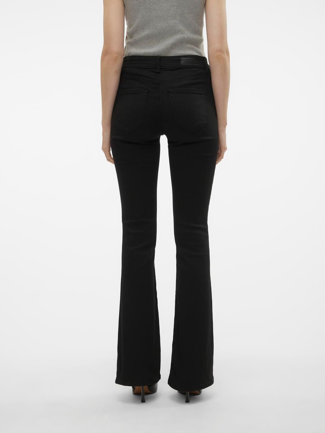 Vero Moda Bootcut-Jeans VMFLASH MR FLARED JEANS LI140 GA NOOS Baumwollmischung mit Stretch, regular waist, bootcut fit