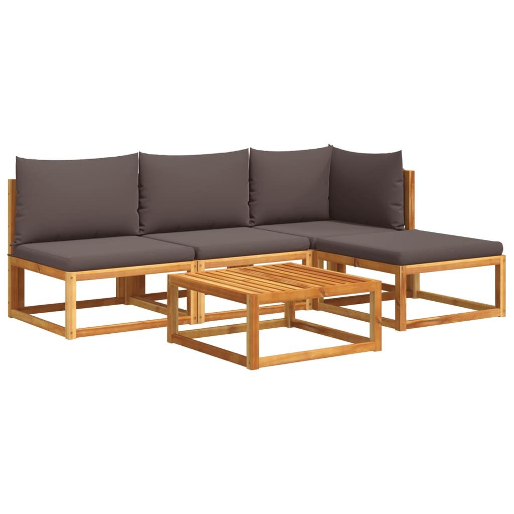 vidaXL Loungesofa 5-tlg. Garten-Sofagarnitur mit Kissen günstig online kaufen