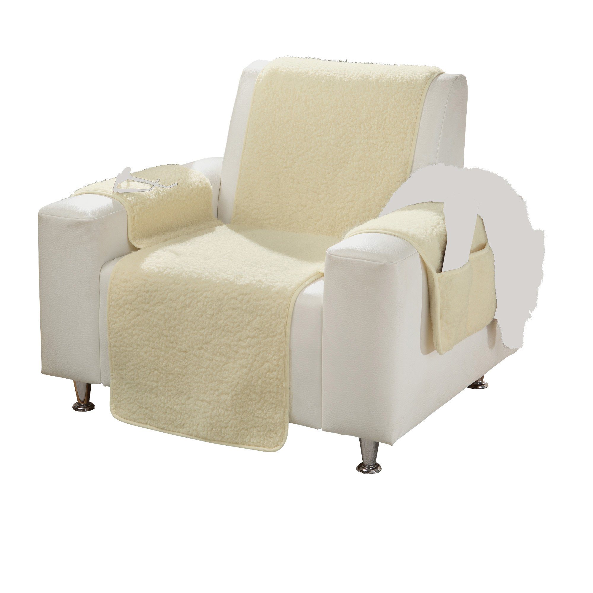 Erwin Müller Sesselschoner Relaxsesselschoner mit Armlehnenschoner, Schurwo günstig online kaufen