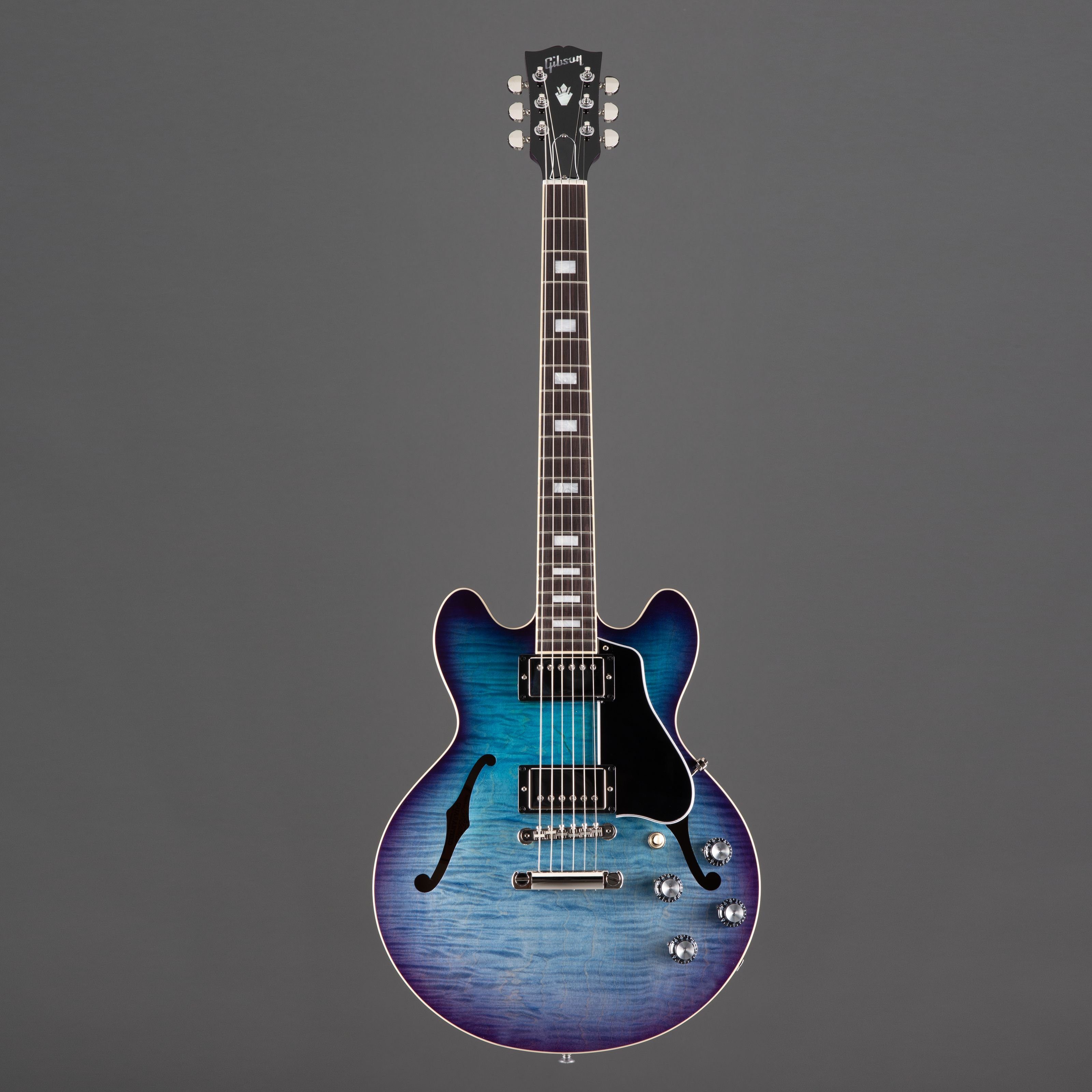 Gibson Halbakustik-Gitarre, Halb-Akustik Gitarren, Semi Hollow-Modelle, ES-339 Figured Blueberry Burst - Halbakustik Gitarre