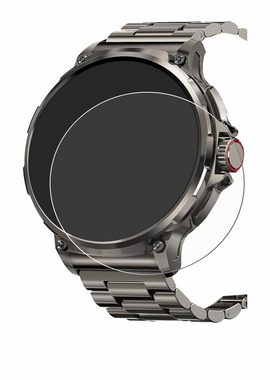 upscreen Schutzfolie für Tesofit Smartwatch 1.85" (rund), Displayschutzfolie, Folie Premium klar antibakteriell