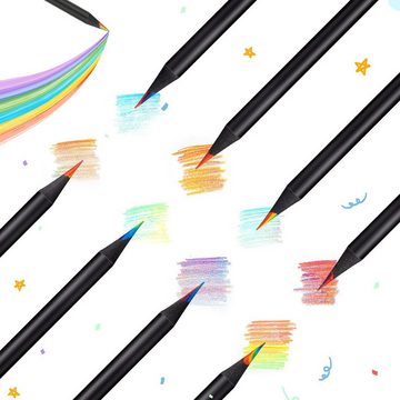 Juoungle Buntstift Regenbogen Buntstifte, 7 Farben in 1 Kinder Buntstift Zauberstift