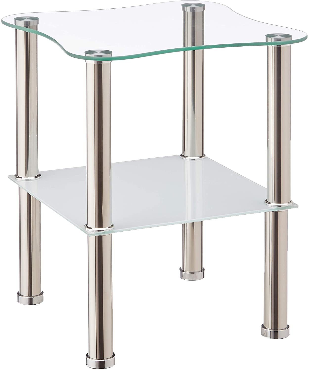 HAKU Beistelltisch HAKU Möbel Beistelltisch - edelstahl-weiß - H. 47cm x B. 40cm (1 Stück)