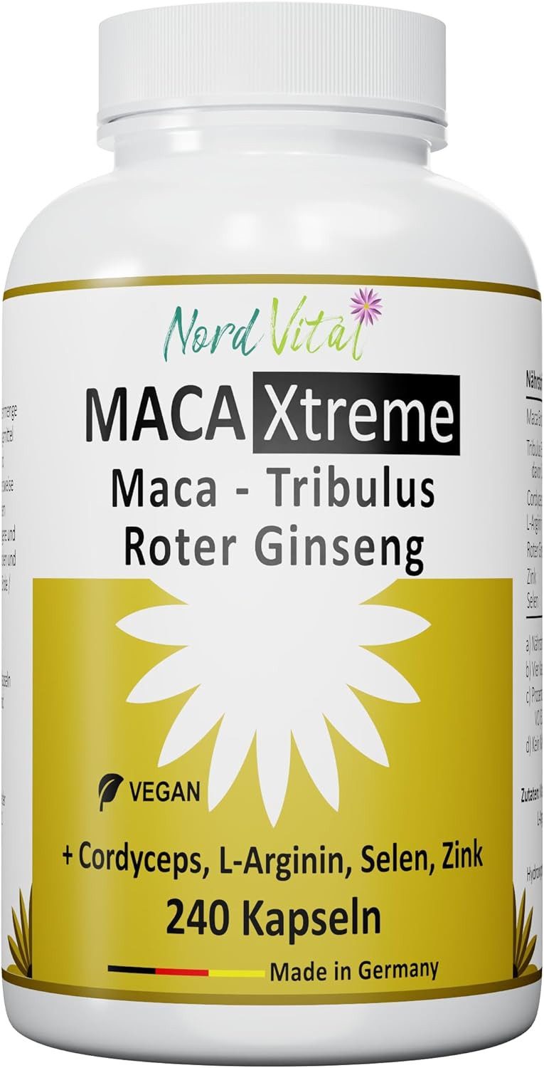 Nord Vital Maca Extreme: Cordyceps, Tribulus & Arginin. 240 Kapseln, 169 g