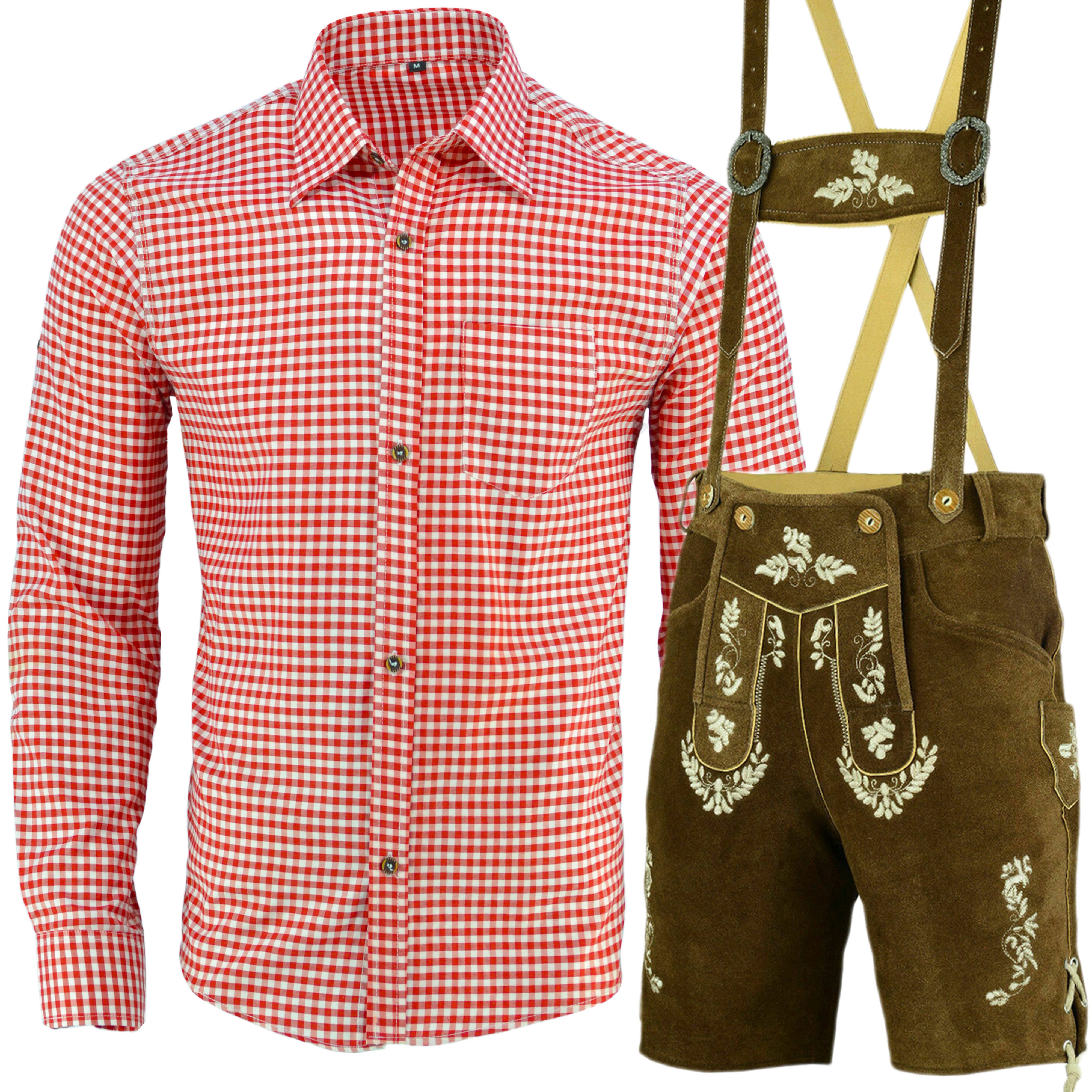 Myooka Trachtenlederhose Trachten Set Herren Trachtenlederhose günstig online kaufen