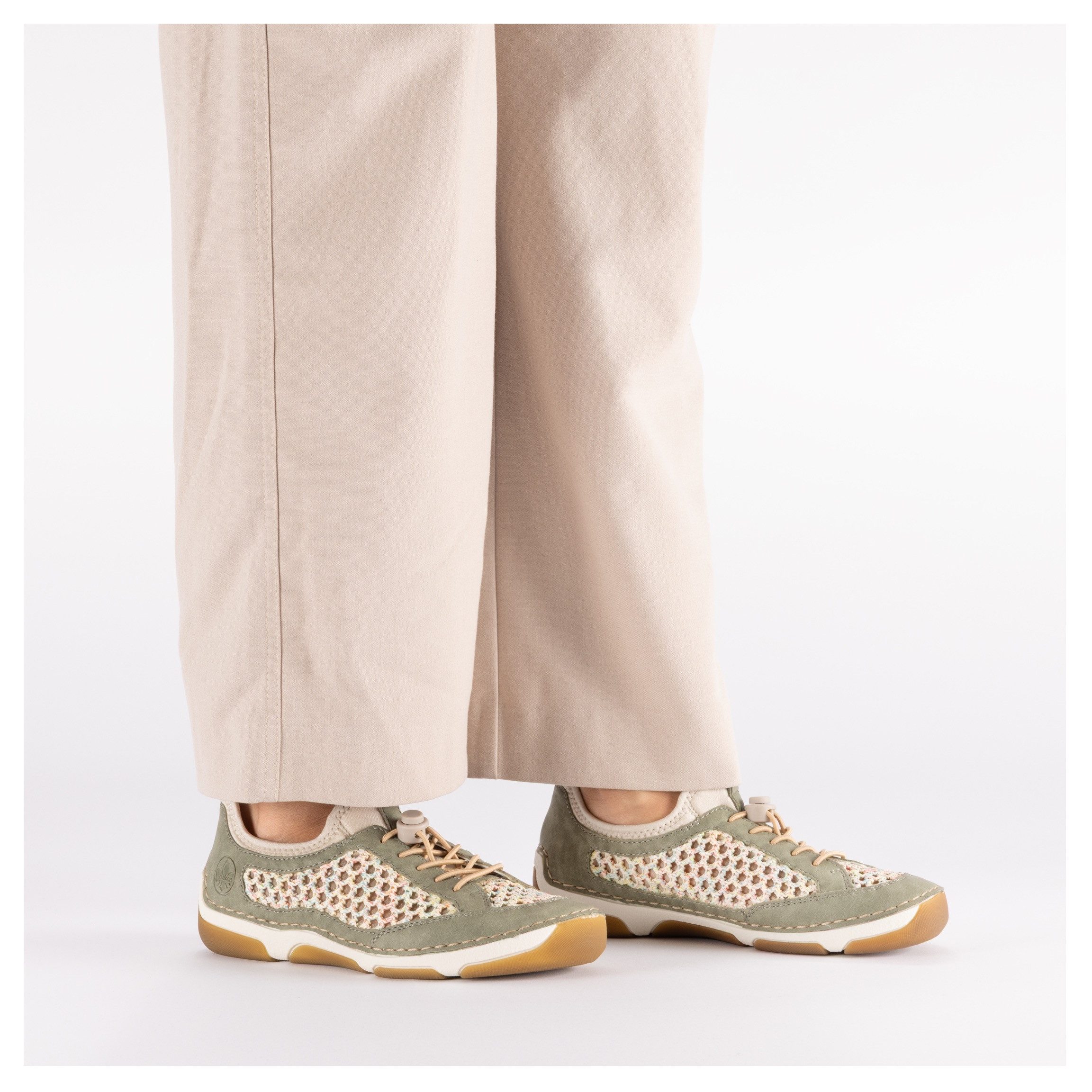 Rieker Slip-On Sneaker Slipper, Freizeitsneaker, Halbschuh mit Schnellverschluss