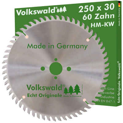 Volkswald Kreissägeblatt Volkswald ® HM-Sägeblatt KW 250 x 30 mm Z=60 Massivholz Kreissägeblatt, Echt Originale Volkswald® Made in Germany